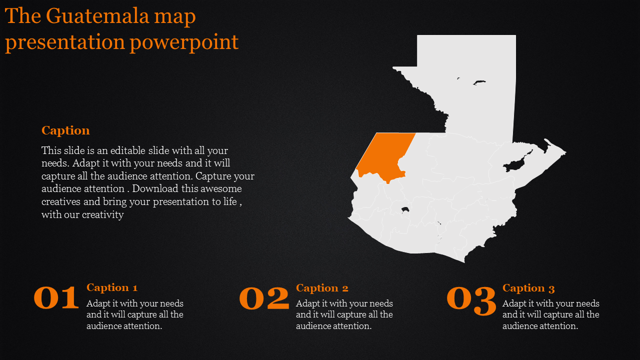 map presentation powerpoint-The Guatemala map presentation powerpoint